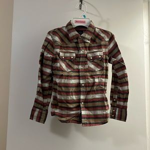 LUCKY BRAND - Boys Plaid Button Down Shirt - size 6
